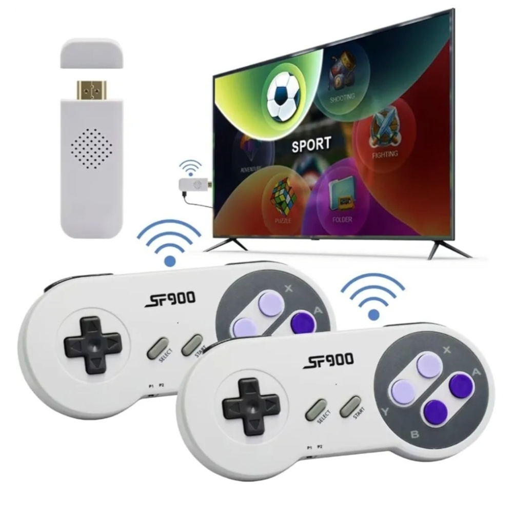 SF900 16 Retro Game Bits Mini Video Entertainment System - Gray - Picture 1 of 5